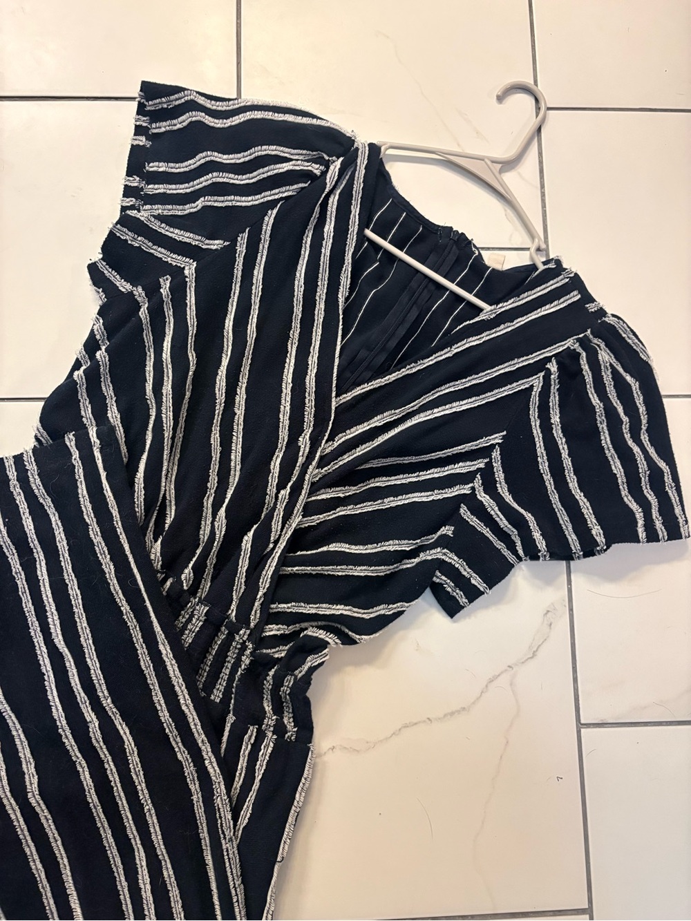 Anthropologie Dolan Left Coast Jumpsuit —navy and white